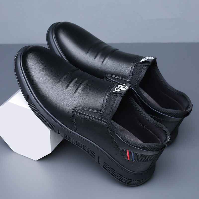 Men Shoes Black White Flats Walking Shoes - Luxovo.cc