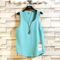 Mens Solid Color Cotton Breathable Loose Casual Tank Tops - Luxovo.cc