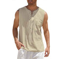 Summer Tank Vest Men Shirt Collar Tie Short Sleeve T-Shirt - Luxovo.cc