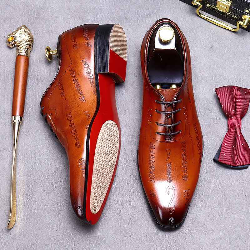 Men's Business Formal Leather Shoes - Luxovo.cc