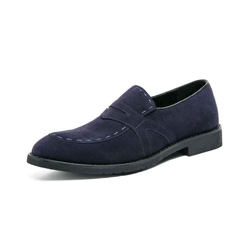 Pointed Casual Shoes British Suede Men - Luxovo.cc