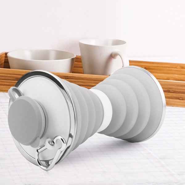 500ML Silicone Water Bottle Cup Foldable Leak Proof Portable Sports Travel Water Bottles For Outdoor Travel Gym Hiking Reuseable Kitchen Gadgets - Luxovo.cc