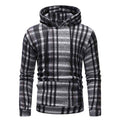 Hooded Men Striped Sweater Slim Fit - Luxovo.cc