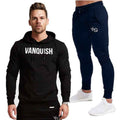 Pullover Hooded Sweater Fitness Men - Luxovo.cc