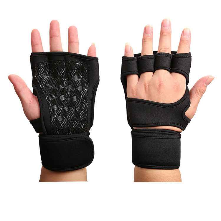 Breathable Fingerless Weightlifting Fitness Sports Gloves - Luxovo.cc