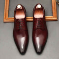Men's Lace-up Formal Shoes Black Work - Luxovo.cc