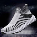 Sock Mesh Shoes Men Stripe Sneakers Lightweight Breathable Flat Shoes - Luxovo.cc