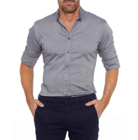 Long Sleeve Zipper Shirt With Button Design Fashion Lapel Tops For Mens Clothing - Luxovo.cc