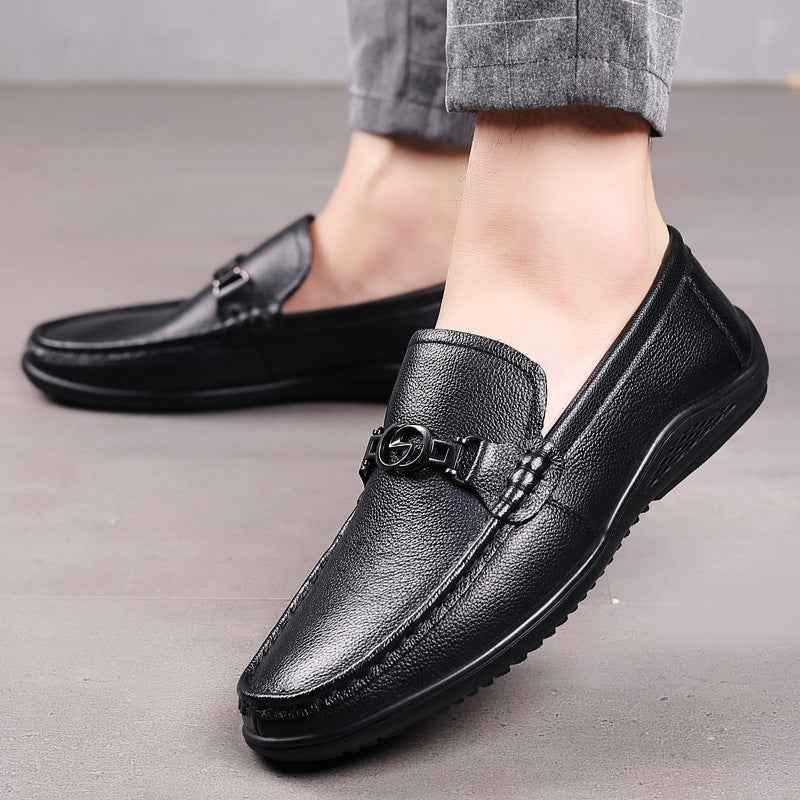 Fashion Casual Shoes Men Leather Feet - Luxovo.cc