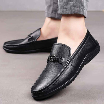 Fashion Casual Shoes Men Leather Feet - Luxovo.cc