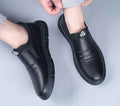 Men Shoes Black White Flats Walking Shoes - Luxovo.cc