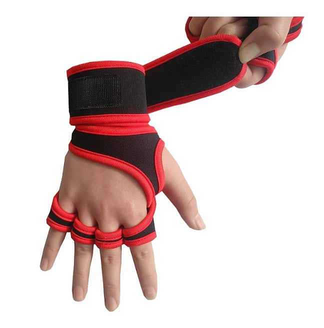 Fitness weightlifting anti-skid riding hard pull half finger gloves - Luxovo.cc