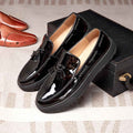 Tassel Casual Leather Shoes For Men One Pedal Loafer New - Luxovo.cc
