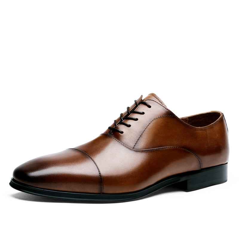 Formal Three-Joint Business Leather Shoes - Luxovo.cc