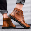 Leather shoes leather men casual shoes - Luxovo.cc