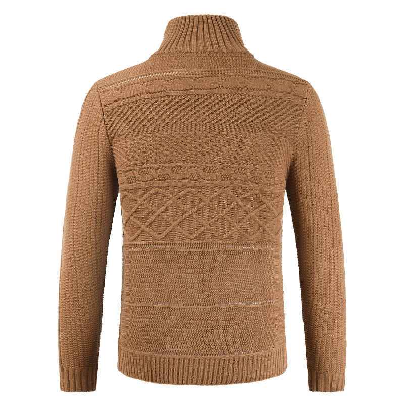 Men's zipper cardigan sweater men - Luxovo.cc