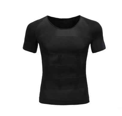 Male Chest Compression T-shirt Fitness Hero Belly Buster Slimming - Luxovo.cc