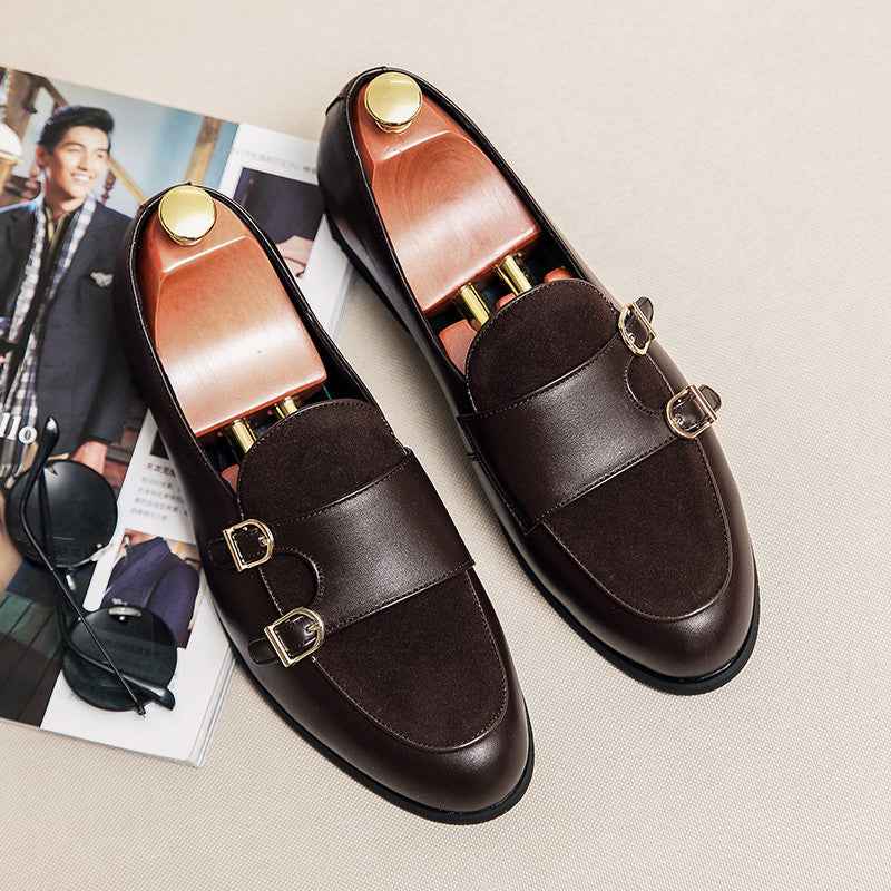 Hairstylist Small Leather Shoes Lazy Men - Luxovo.cc