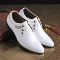 Formal Mens Dress Shoes Genuine Leather Black Luxury Wedding Shoes Men Flats Office Oxfords - Luxovo.cc