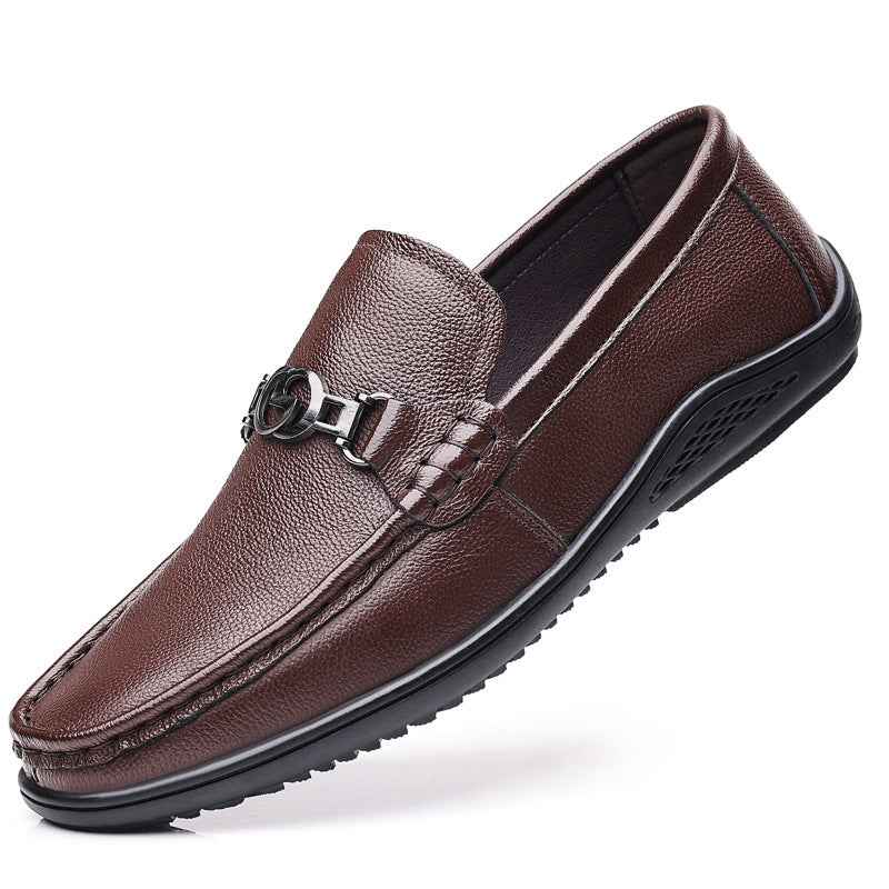 Fashion Casual Shoes Men Leather Feet - Luxovo.cc