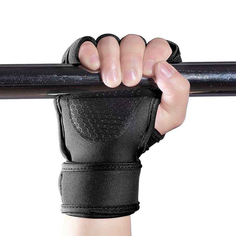 Fitness weightlifting anti-skid riding hard pull half finger gloves - Luxovo.cc