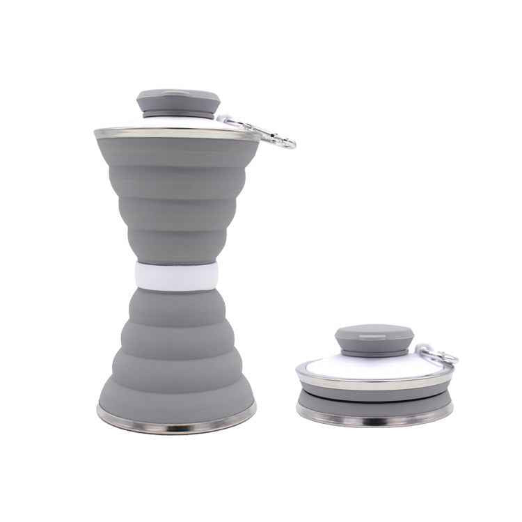 500ML Silicone Water Bottle Cup Foldable Leak Proof Portable Sports Travel Water Bottles For Outdoor Travel Gym Hiking Reuseable Kitchen Gadgets - Luxovo.cc