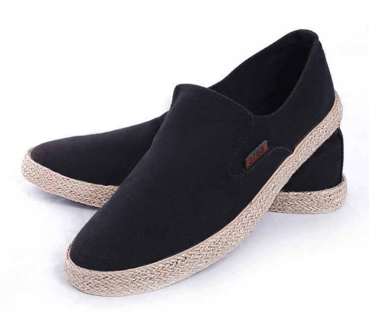 New Hemp Rope Canvas Shoes Straw Shoes Men - Luxovo.cc