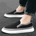 Men Sneakers Casual Breathable Light Loafers Men Black Gray Sweat Absorbent Flat Shoes Men Slip-On Anti-odor Shoes - Luxovo.cc