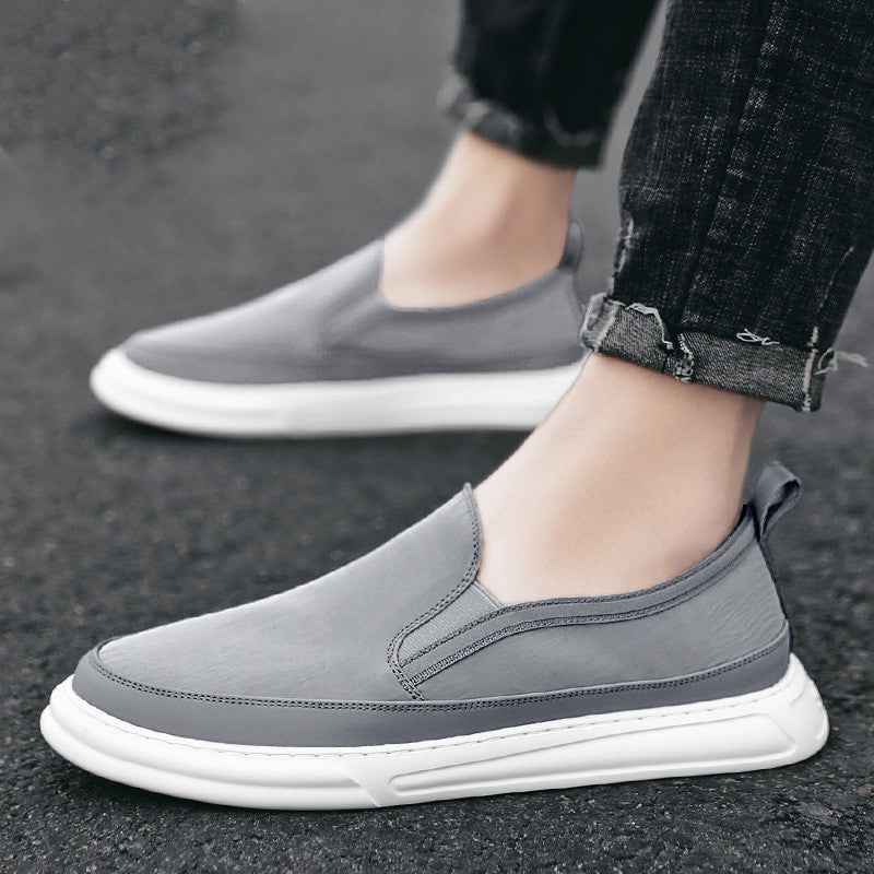 Men Sneakers Casual Breathable Light Loafers Men Black Gray Sweat Absorbent Flat Shoes Men Slip-On Anti-odor Shoes - Luxovo.cc