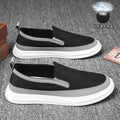 Men Sneakers Casual Breathable Light Loafers Men Black Gray Sweat Absorbent Flat Shoes Men Slip-On Anti-odor Shoes - Luxovo.cc