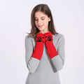 Warm Twisted Skull Knit Short Gloves With Wool - Luxovo.cc