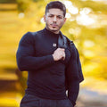 Fitness Long Sleeved Quick Drying Clothes Men's Sports T Shirts Running Training Clothes - Luxovo.cc