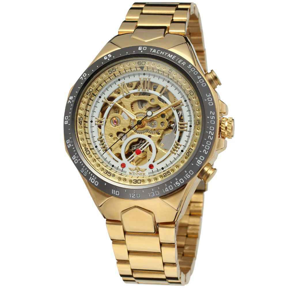 Personalized All-steel Hollow Automatic Mechanical Watch Fashion Watch For Men - Luxovo.cc