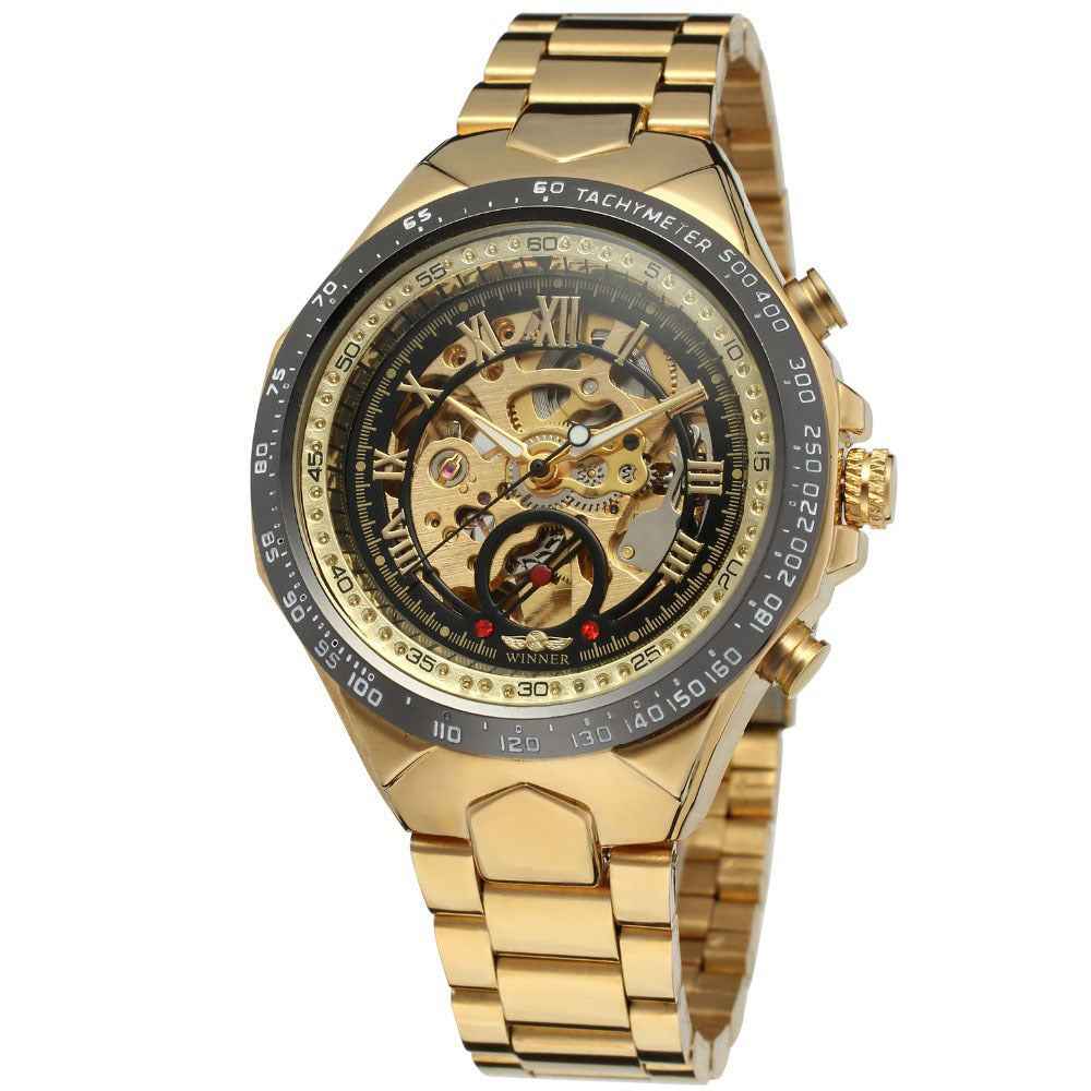 Personalized All-steel Hollow Automatic Mechanical Watch Fashion Watch For Men - Luxovo.cc