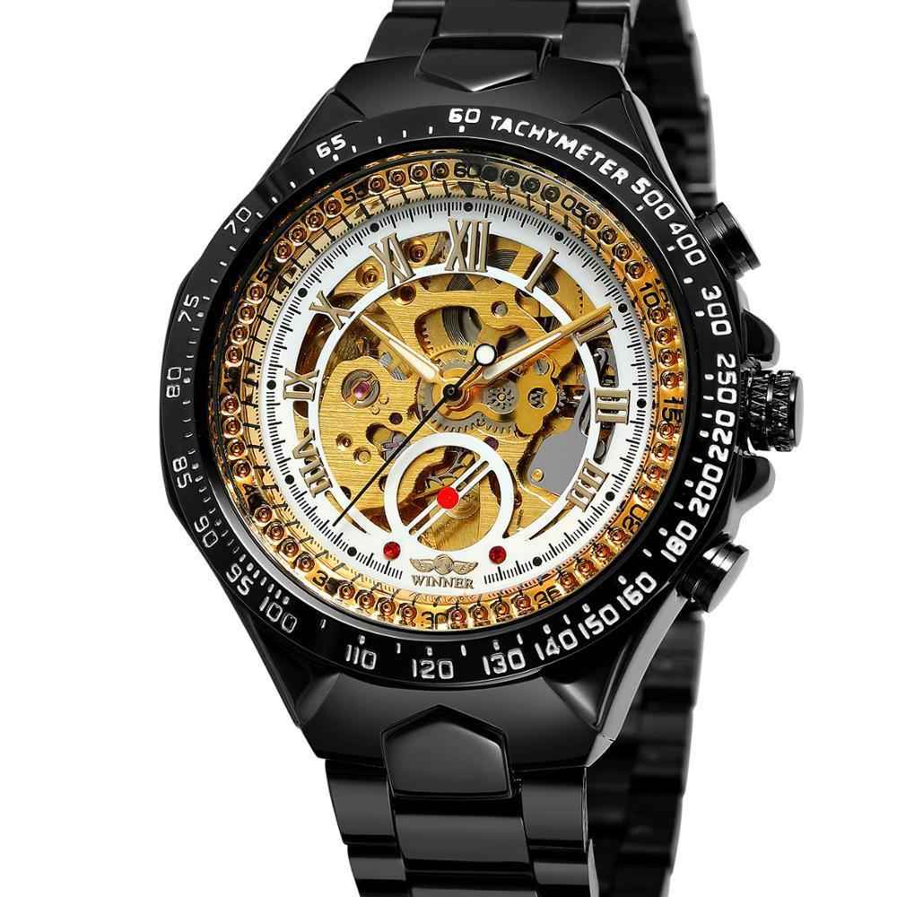 Personalized All-steel Hollow Automatic Mechanical Watch Fashion Watch For Men - Luxovo.cc