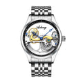 Automatic Mechanical Watch Creative Hollow Male Watch Generation Silicone Band Watch - Luxovo.cc