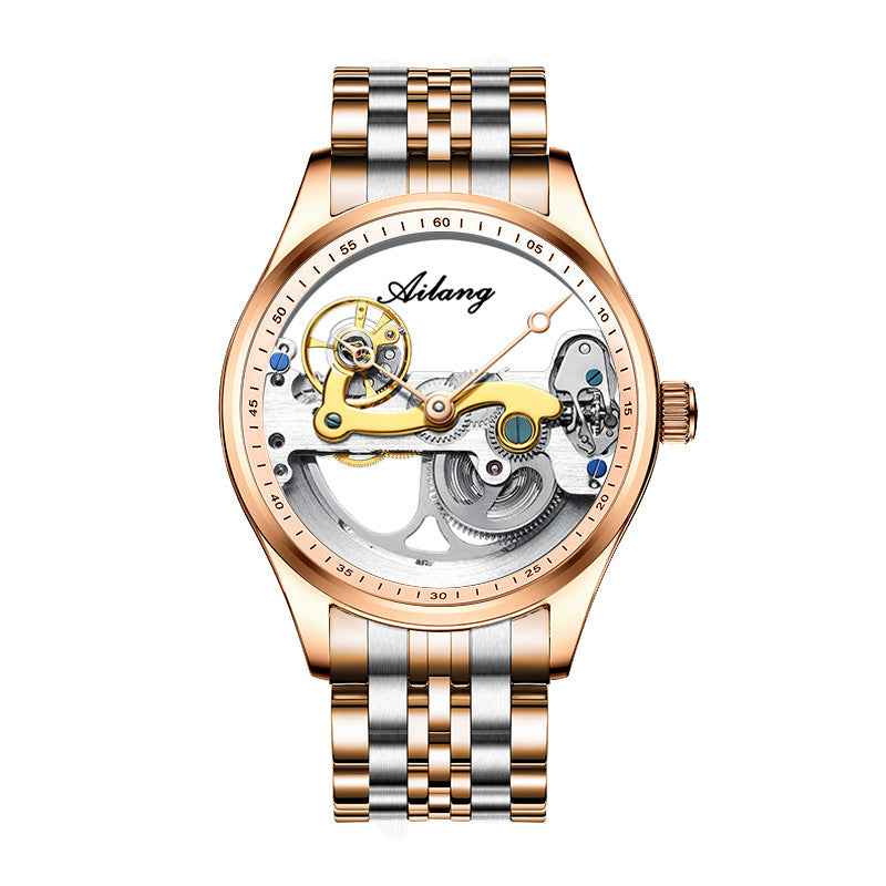 Automatic Mechanical Watch Creative Hollow Male Watch Generation Silicone Band Watch - Luxovo.cc