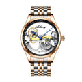 Automatic Mechanical Watch Creative Hollow Male Watch Generation Silicone Band Watch - Luxovo.cc