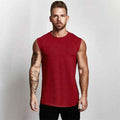 Gym Sleeveless Shirt Cotton Tank Top for Men Sportswear Vest - Luxovo.cc