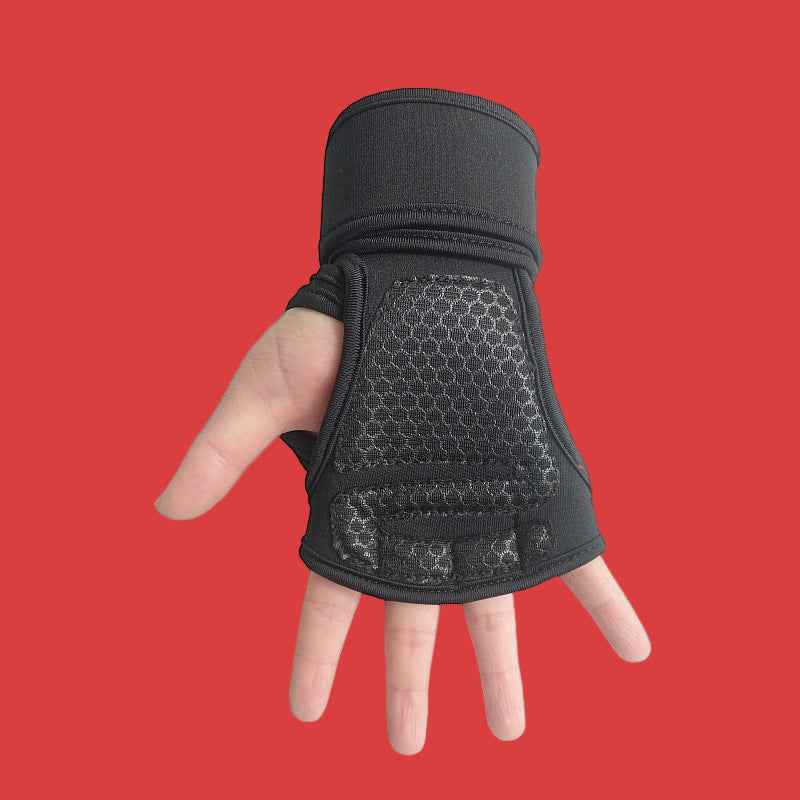 Sports Full Half Finger Deadlift Weightlifting Gloves - Luxovo.cc