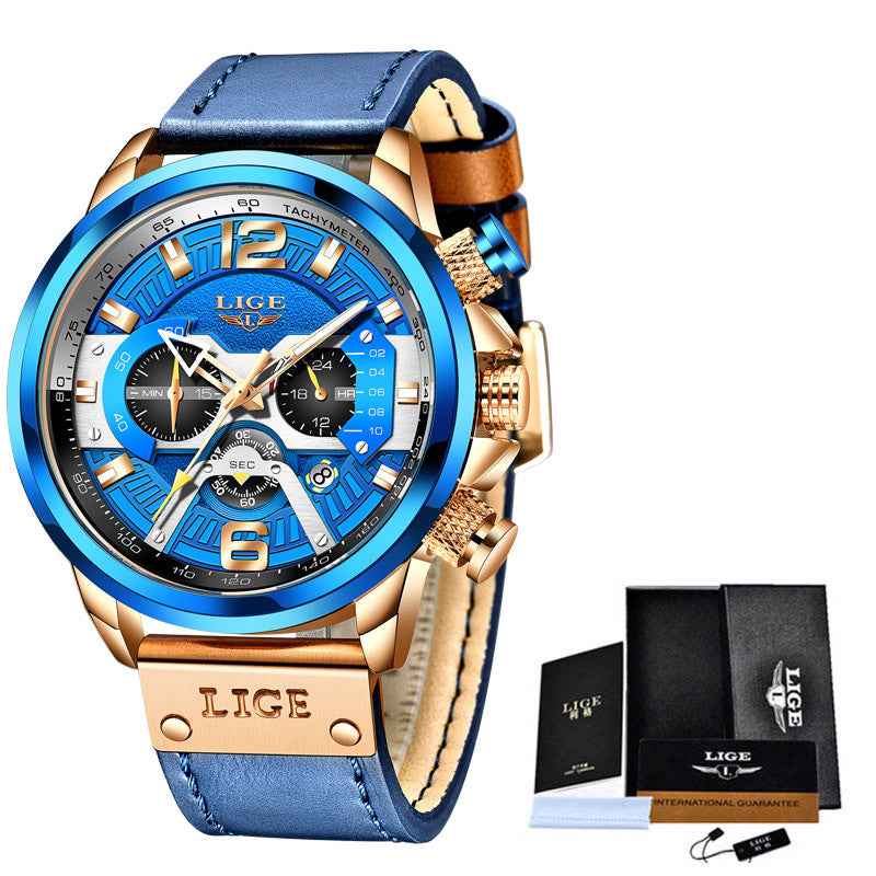 Men's Quartz Watch Multifunction Sports Watch Waterproof Watch - Luxovo.cc