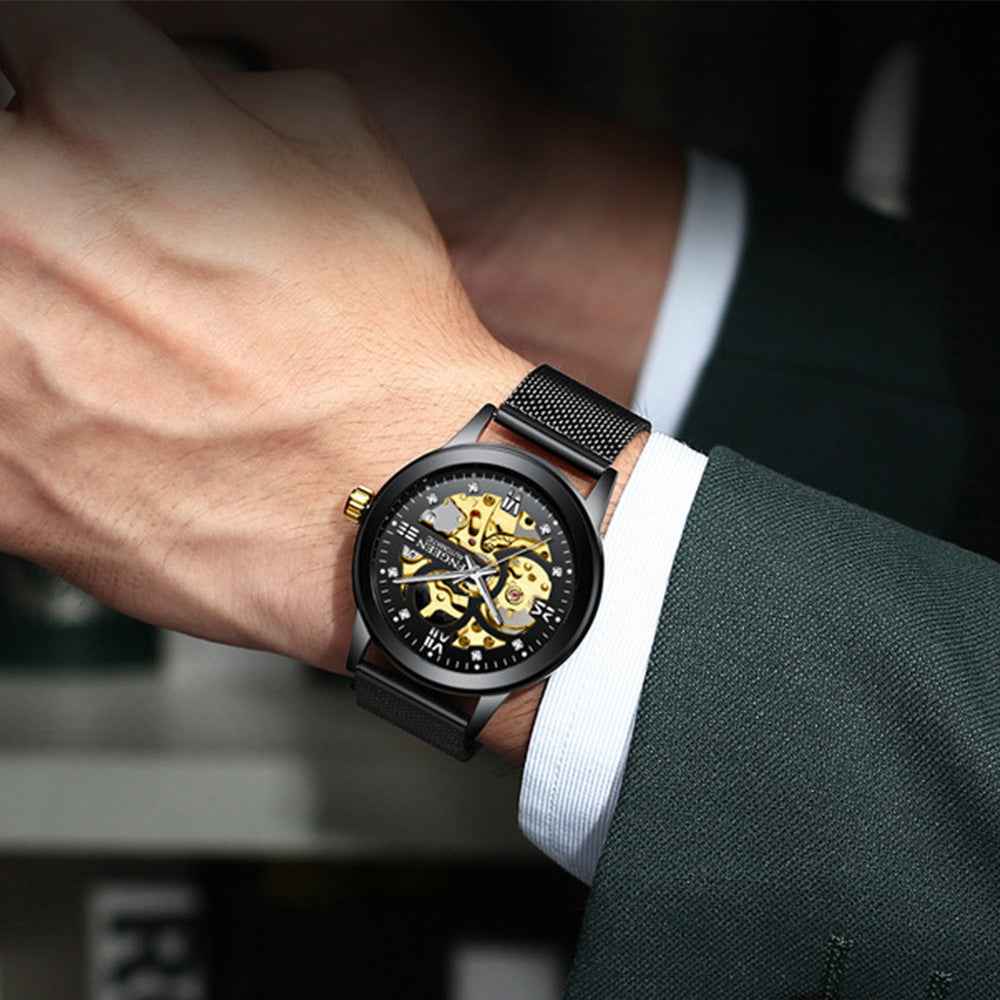 Fashion Luxury Luminous Waterproof Steel Band Mechanical Watch - Luxovo.cc