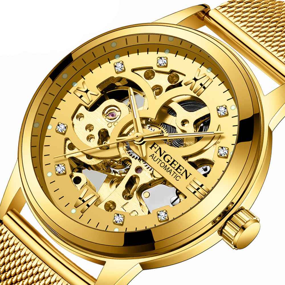 Fashion Luxury Luminous Waterproof Steel Band Mechanical Watch - Luxovo.cc