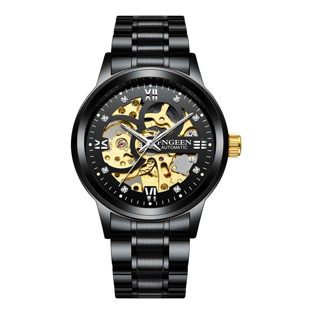Fashion Luxury Luminous Waterproof Steel Band Mechanical Watch - Luxovo.cc