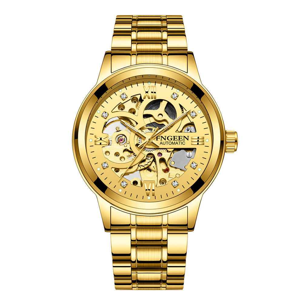 Fashion Luxury Luminous Waterproof Steel Band Mechanical Watch - Luxovo.cc
