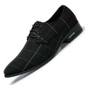 Mens Shoes Men Dress Shoes Leather Breathable Leisure Business Canvas Formal Shoes - Luxovo.cc