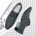 Mens Shoes Men Dress Shoes Leather Breathable Leisure Business Canvas Formal Shoes - Luxovo.cc