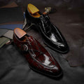 ClassicPattern Business Flat Shoes Men Designer Formal Dress Leather Shoes Mens Loafers Valentine Gifts Shoes - Luxovo.cc