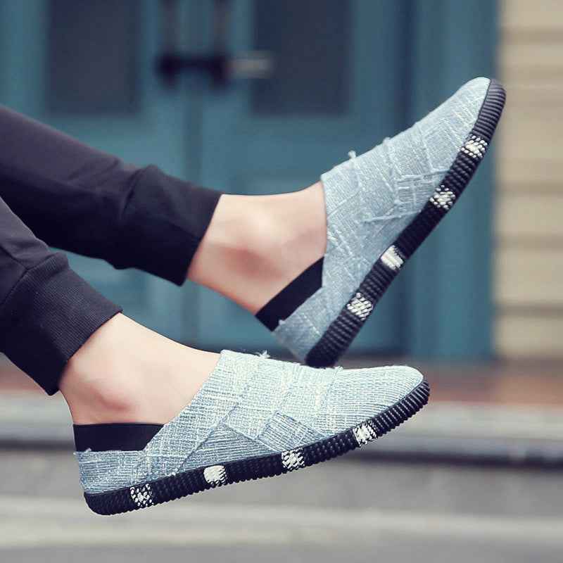 Spring And Summer Linen Canvas Shoes Men Korean Trend Casual Shoes Men - Luxovo.cc