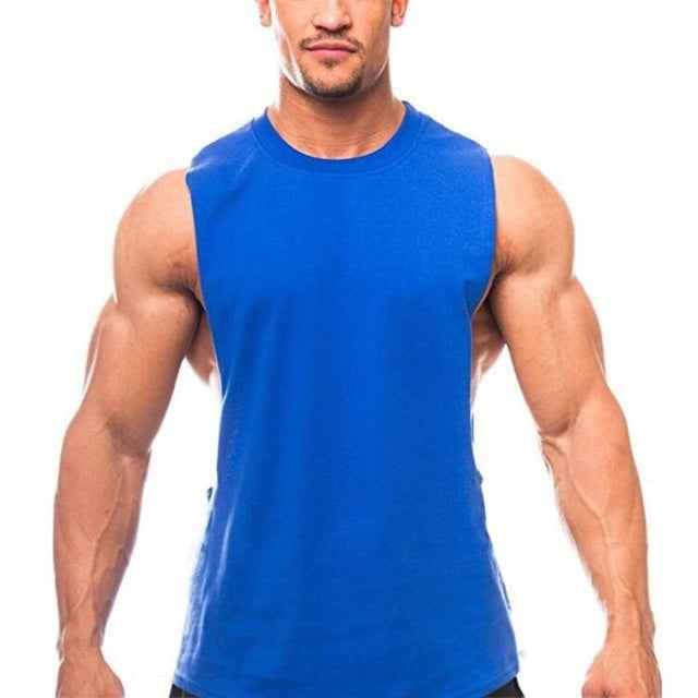 Brand New Plain Tank Top Men Bodybuilding Singlet Gyms Strin - Luxovo.cc